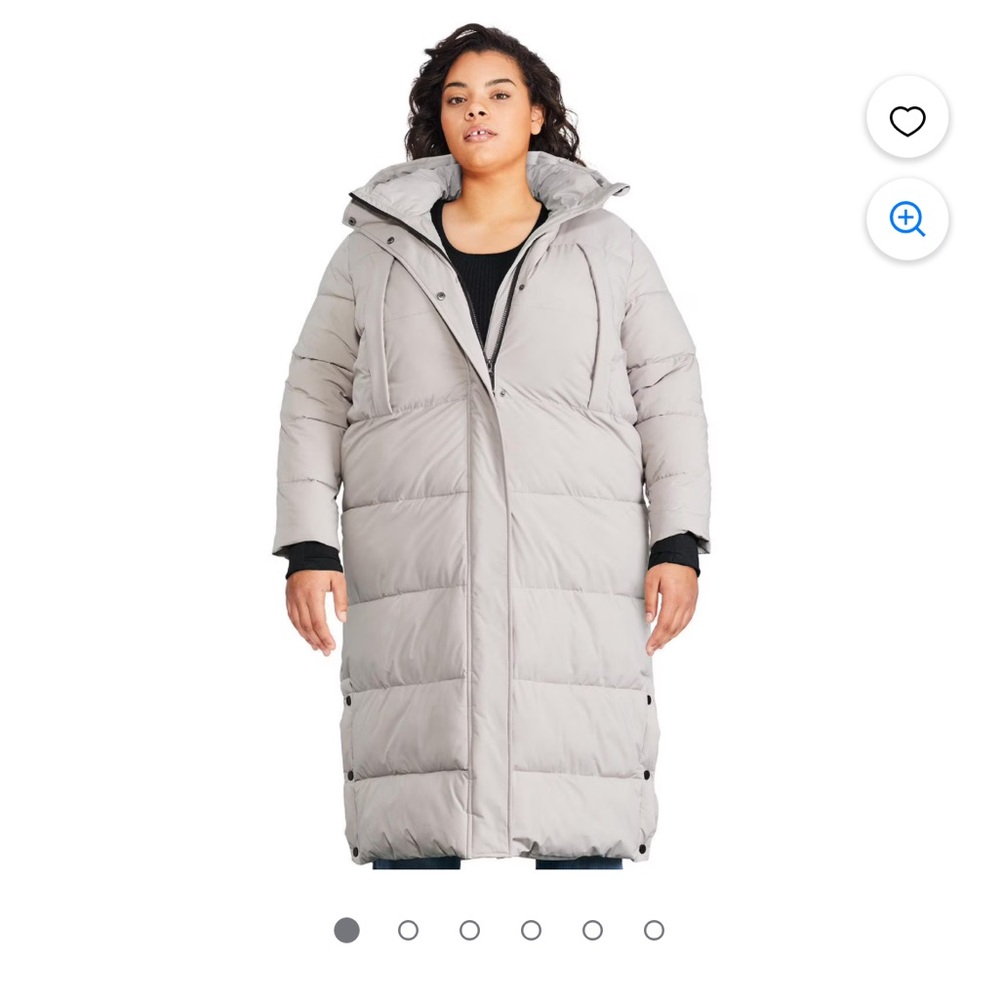 GEORGE Long Beige Puffer Coat